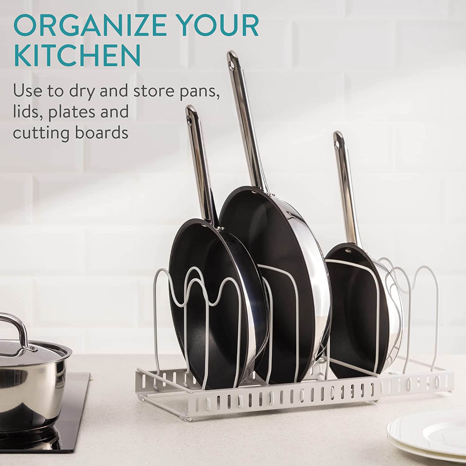 Navaris Επεκτεινόμενη Βάση Οργάνωσης για την Κουζίνα - ‎White - 60023.02