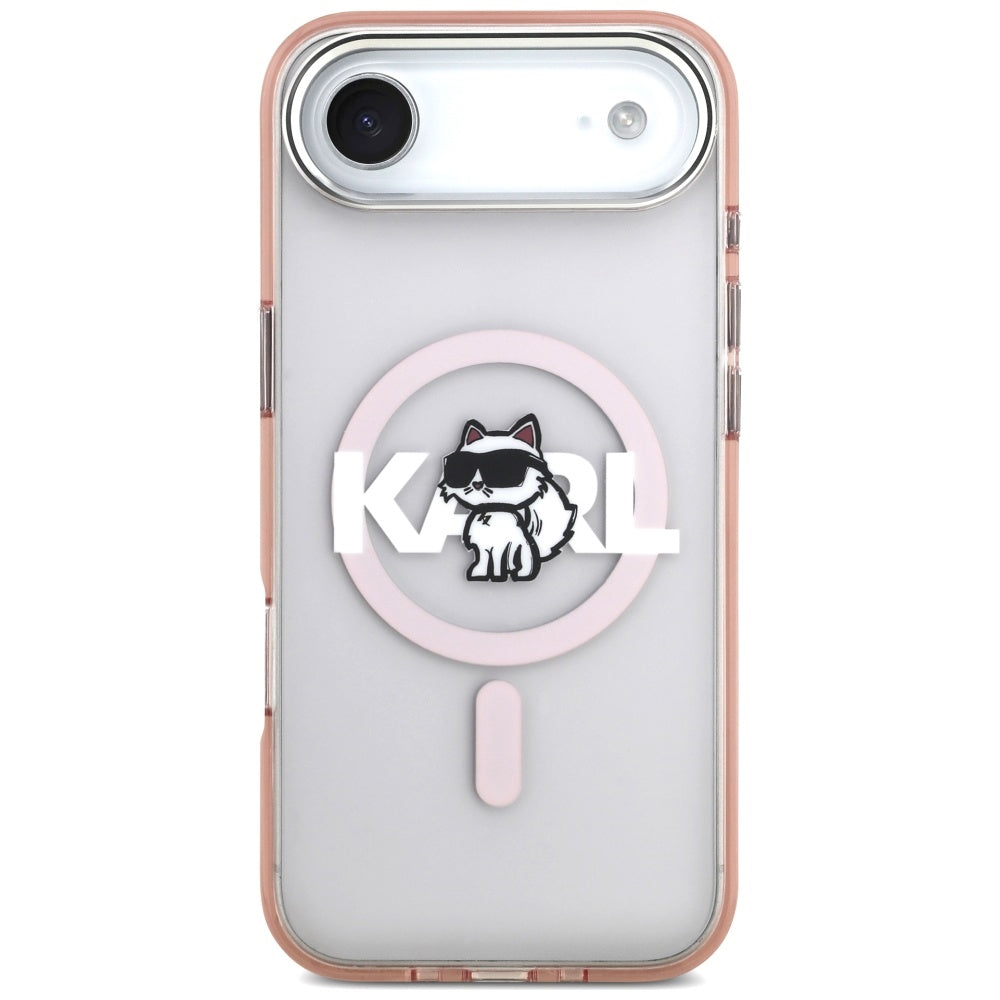 Karl Lagerfeld iPhone Air - IML Choupette Sketch Logo MagSafe - Σκληρή Θήκη με Πλαίσιο Σιλικόνης - Pink - KLHMP17MHGCHGKBP