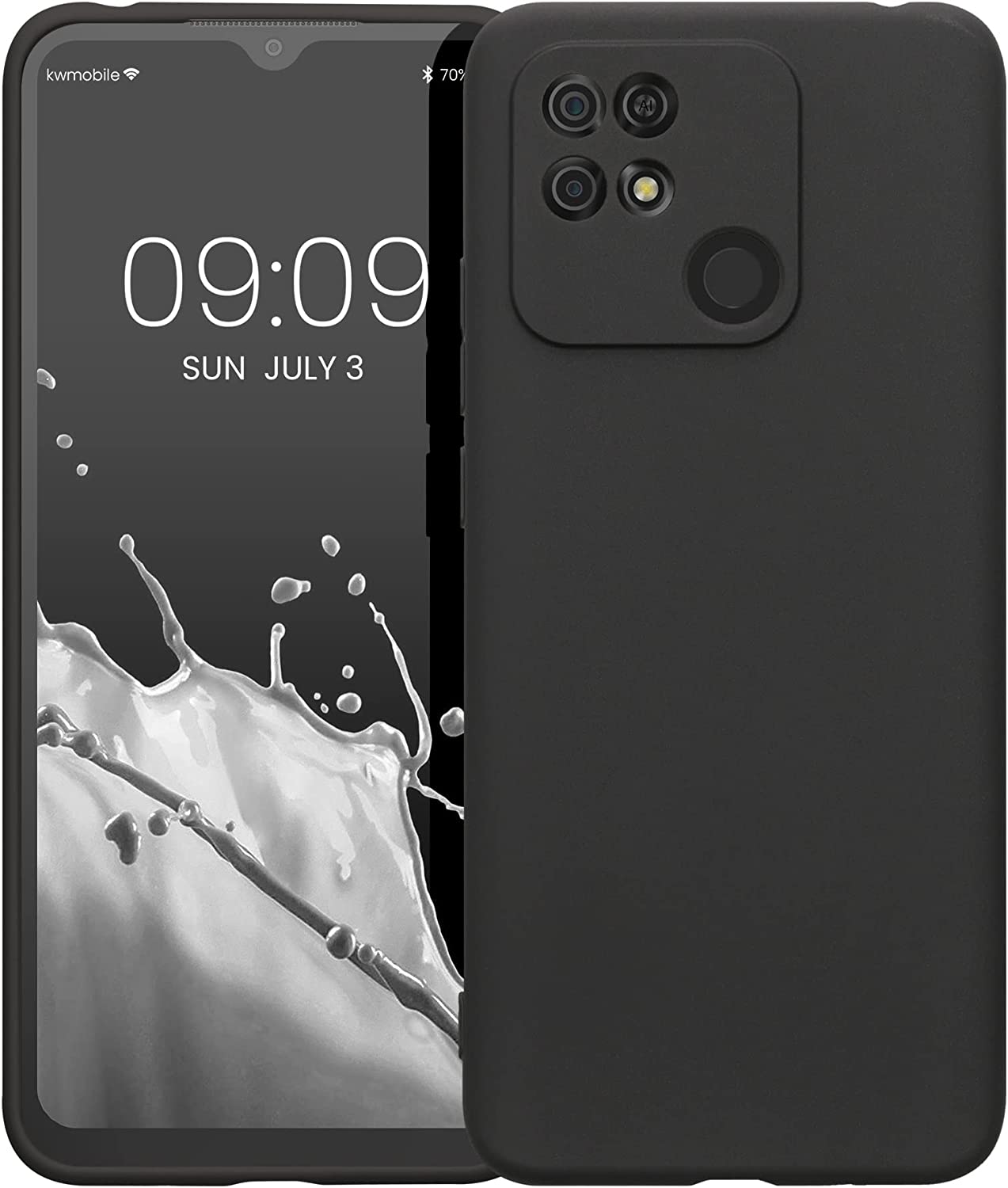 KW Xiaomi Xiaomi Redmi 10C Θήκη Σιλικόνης TPU - Black Matte - 59231.47