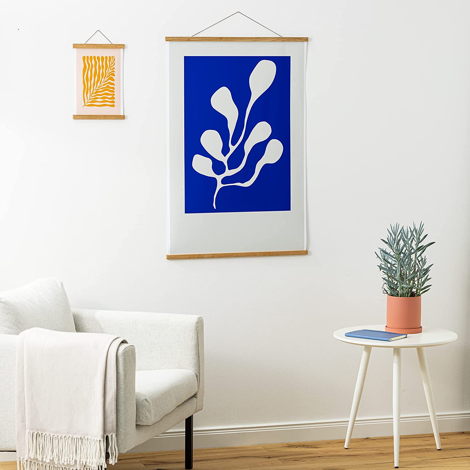 Navaris Σετ με 2 Ξύλινα Μαγνητικά Πλαίσια για Αφίσες - 21 cm / 61 cm - Brown - 58398.01.02