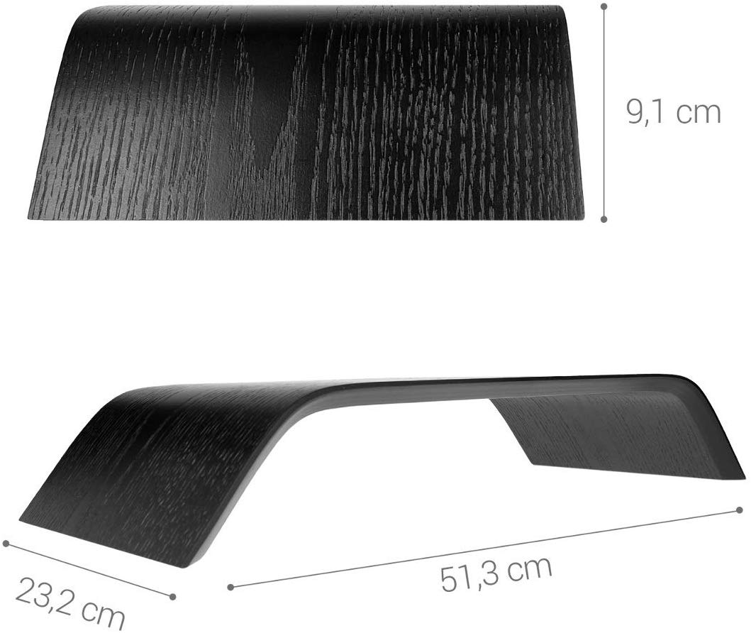 Kalibri Computer Monitor Wood Stand Βάση Στήριξης Οθόνης από Ξύλο - Black Oak - 39070.01