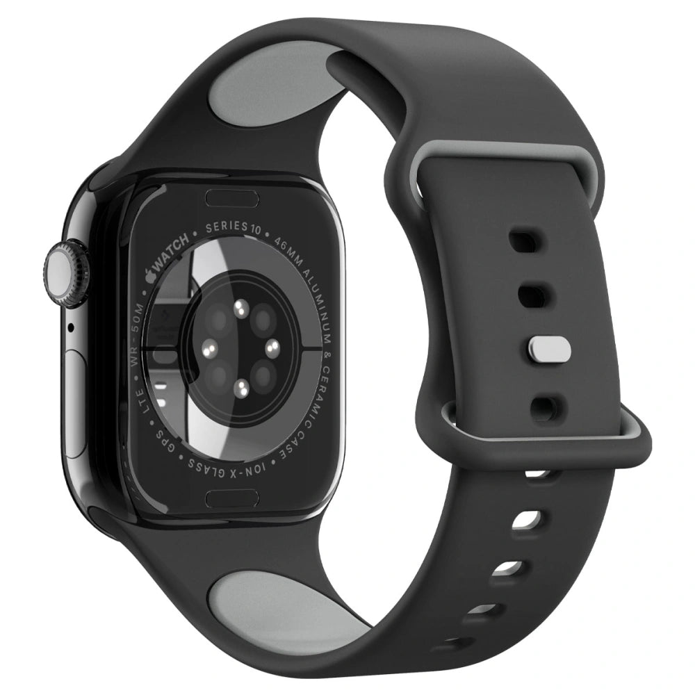 Spigen Λουράκι Apple Watch 8/9/10/11 - SE (1/2/3) - Ultra (1/2/3) – 44/45/46/49mm Nano Pop Σιλικόνης - Black Sesame