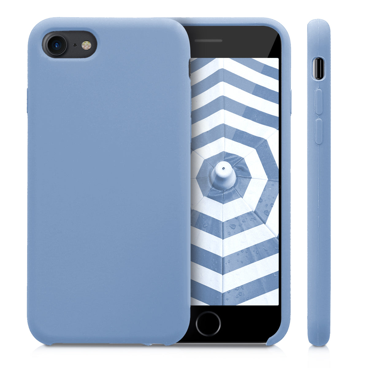 KW iPhone SE 2022 / SE 2020 / 7 / 8 Θήκη Σιλικόνης Rubber TPU - Light Blue Matte - 40225.58