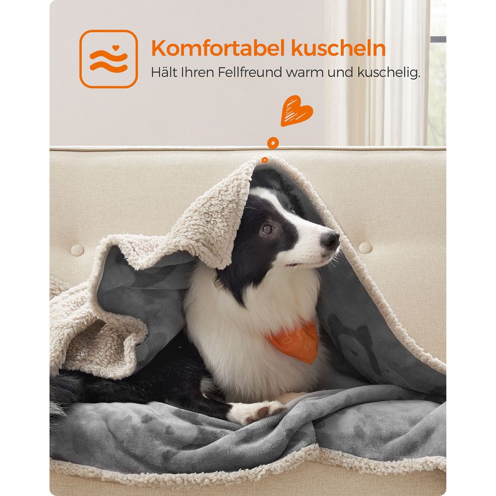 Feandrea Κουβέρτα / Κρεβάτι για Κατοικίδια - 152 x 127 cm - Grey - PPB060G01