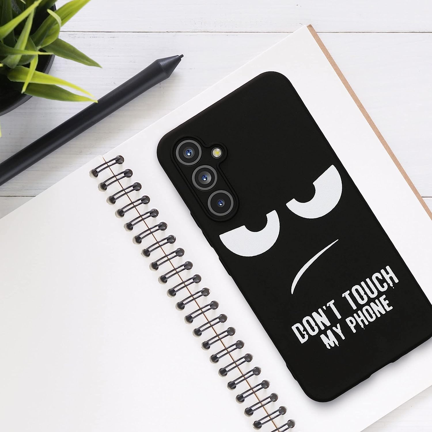 KW Samsung Galaxy A54 5G Θήκη Σιλικόνης Design Don't Touch My Phone - Black / White - 61246.01