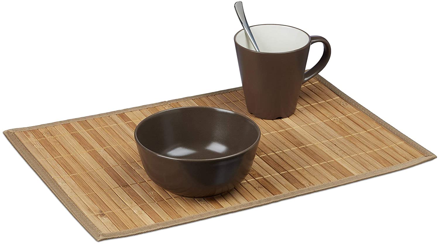 Relaxdays 6 Σουπλά από Μπαμπού - Brown - 4052025965334