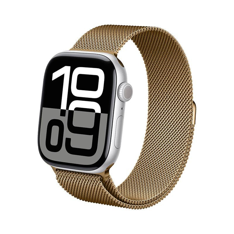 Crong Λουράκι Apple Watch 4/5/6/7/8/9/10/11 - SE (1/2/3) - ULTRA (1/2/3) - 44/45/46/49mm από Ανοξείδωτο Ατσάλι - Milano Steel - Rose Gold