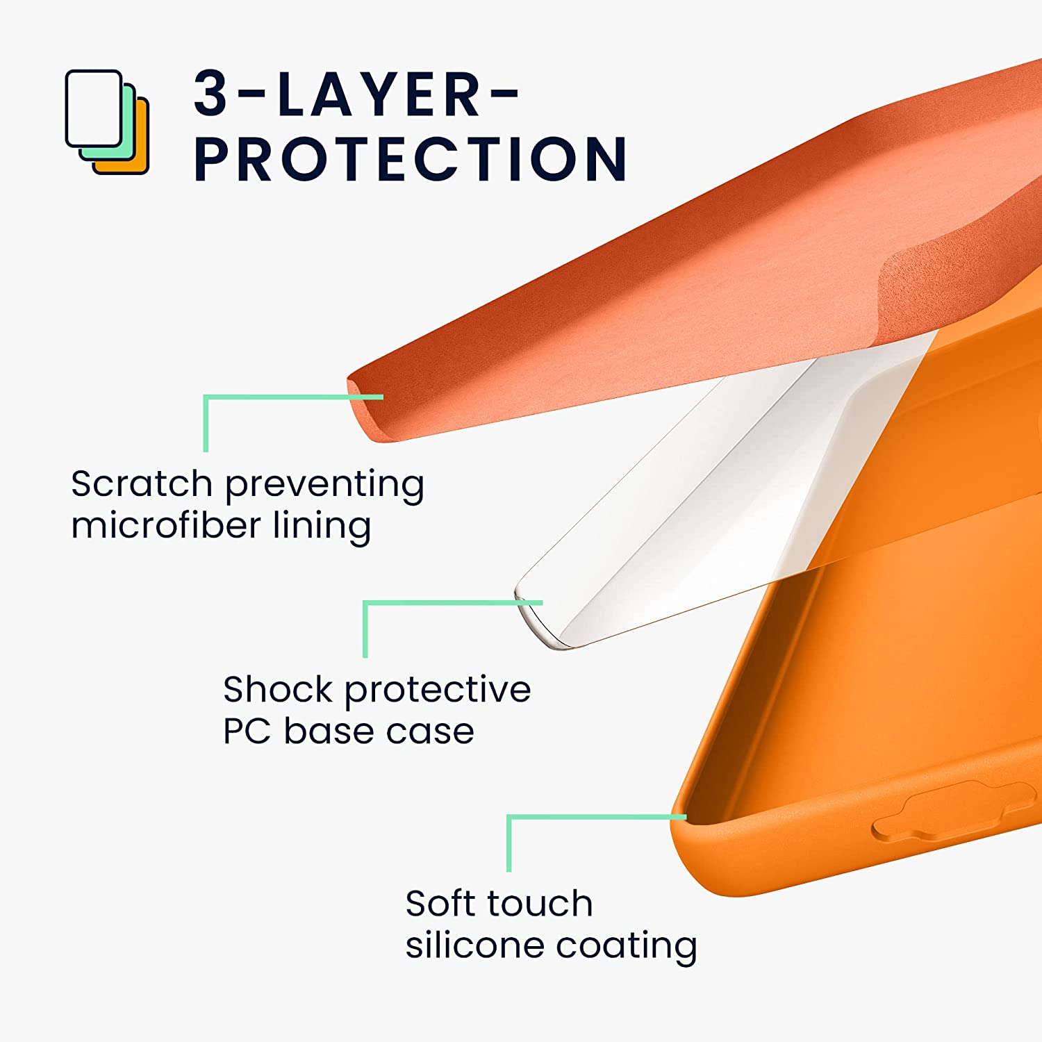 KW Samsung Galaxy S23 Θήκη Σιλικόνης Rubberized TPU - Fruity Orange - 60273.150