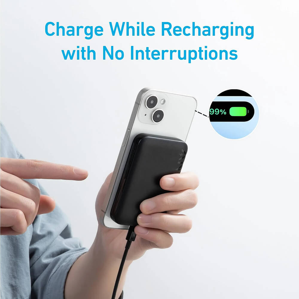 Anker Ασύρματο MagSafe Power Bank 321 - 5000mAh με 1 Θύρα Type-C - Black