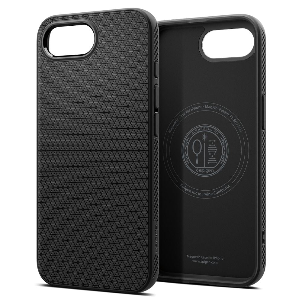 Spigen iPhone 16e Liquid Air Mag - Θήκη Σιλικόνης με Magsafe - Matte Black