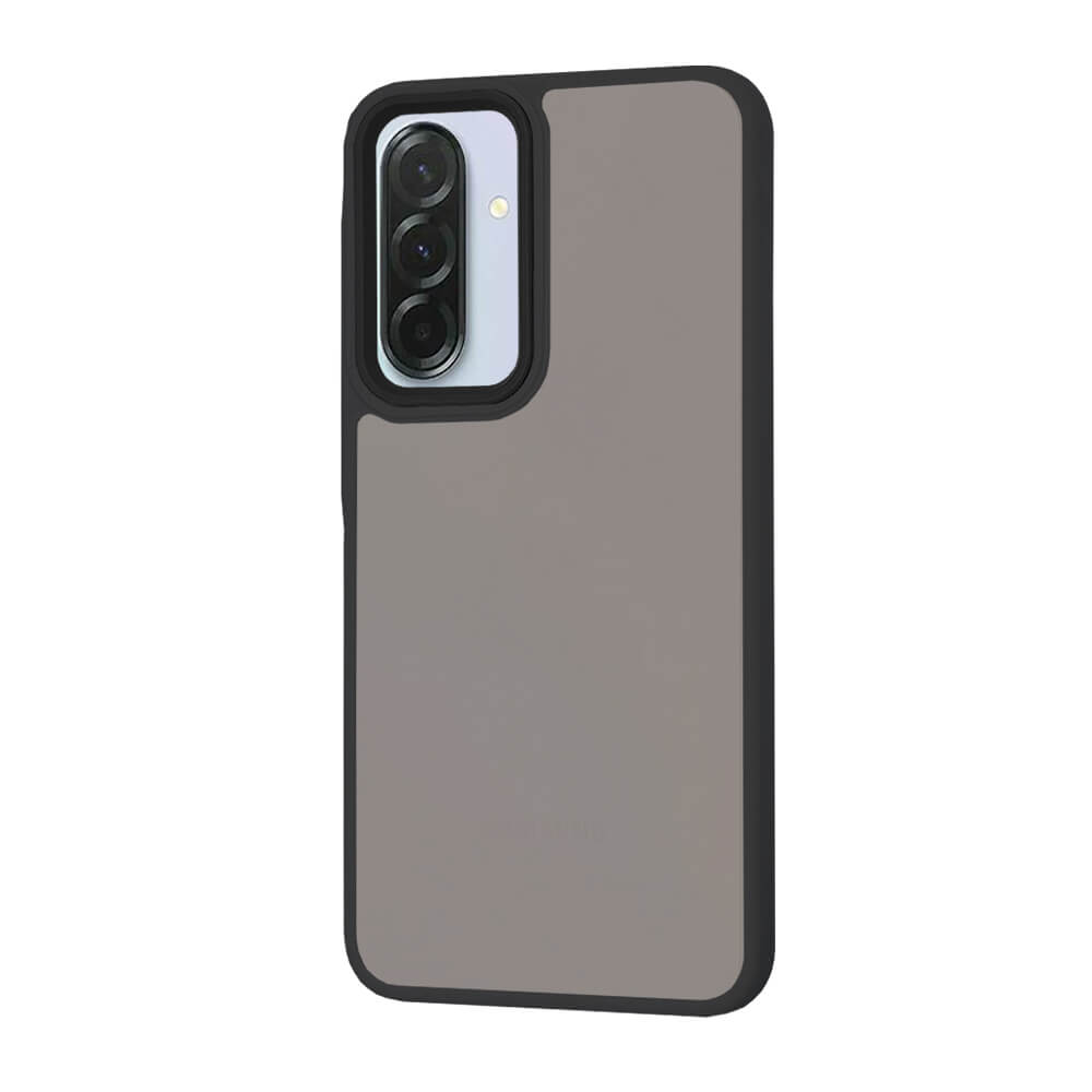 Techsuit Samsung Galaxy A36 5G - HaloFrost Series - Σκληρή Θήκη με Πλαίσιο Σιλικόνης - Smoke Black