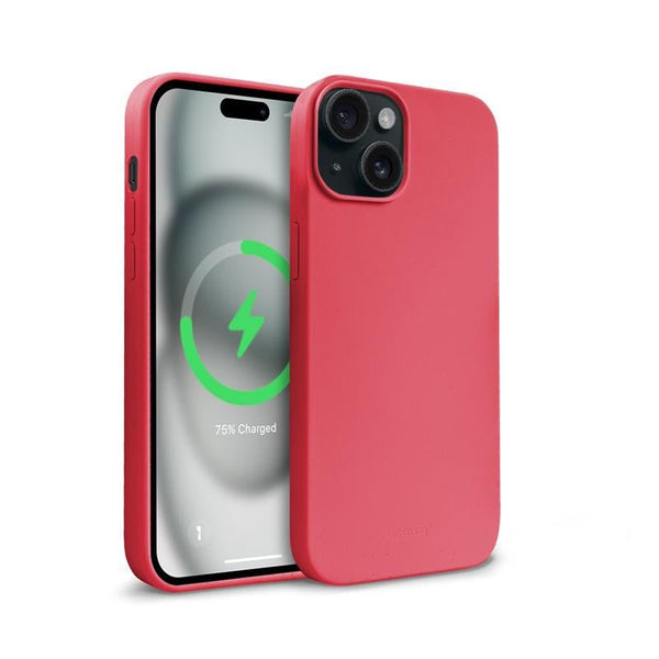 Crong iPhone 15 Plus Color Cover Magnetic - Θήκη Σιλικόνης με MagSafe - Pink