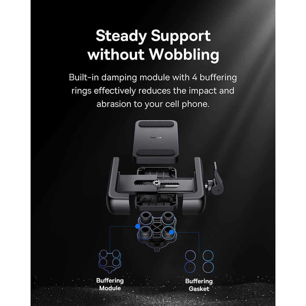 Baseus GoTrip - Universal Βάση Κινητού για Μοτοσυκλέτα - Cluster Black