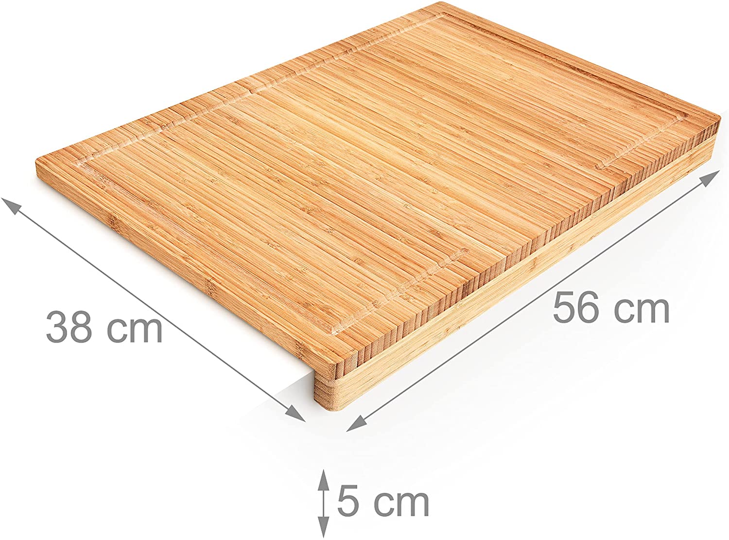 Relaxdays Αντιολισθητική Σανίδα Κοπής από Μπαμπού - Brown - 4052025146405