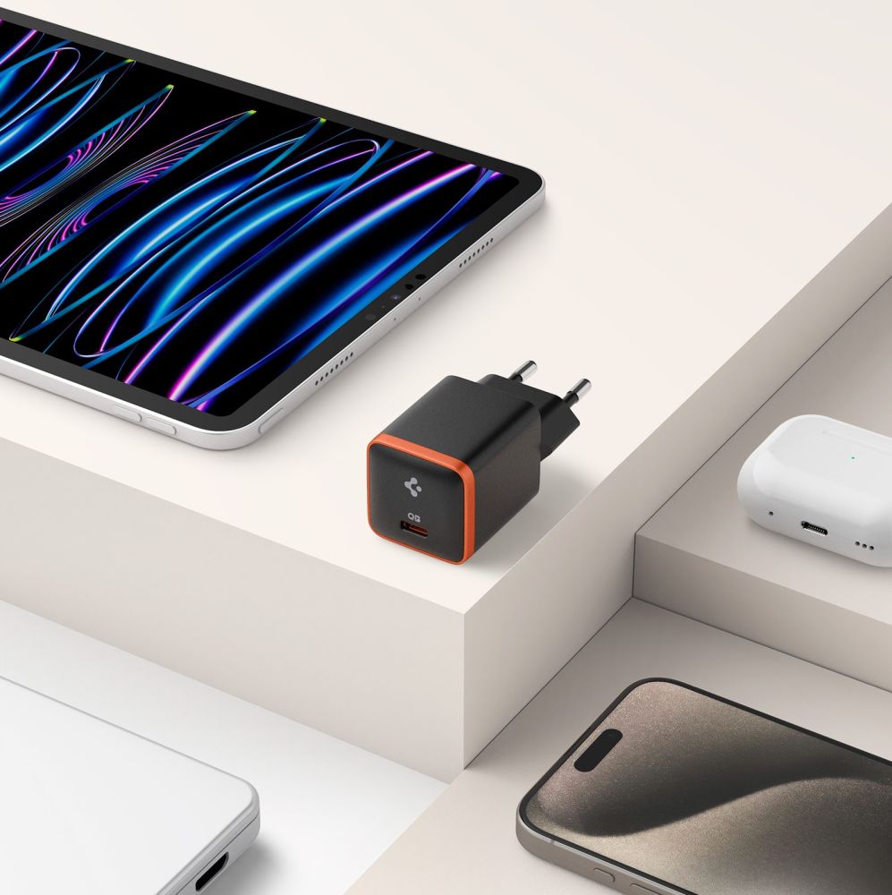 Spigen EE301EU ArcStation Essential 30W Οικιακός Φορτιστής Γρήγορης Φόρτισης με Θύρα Type-C - Black