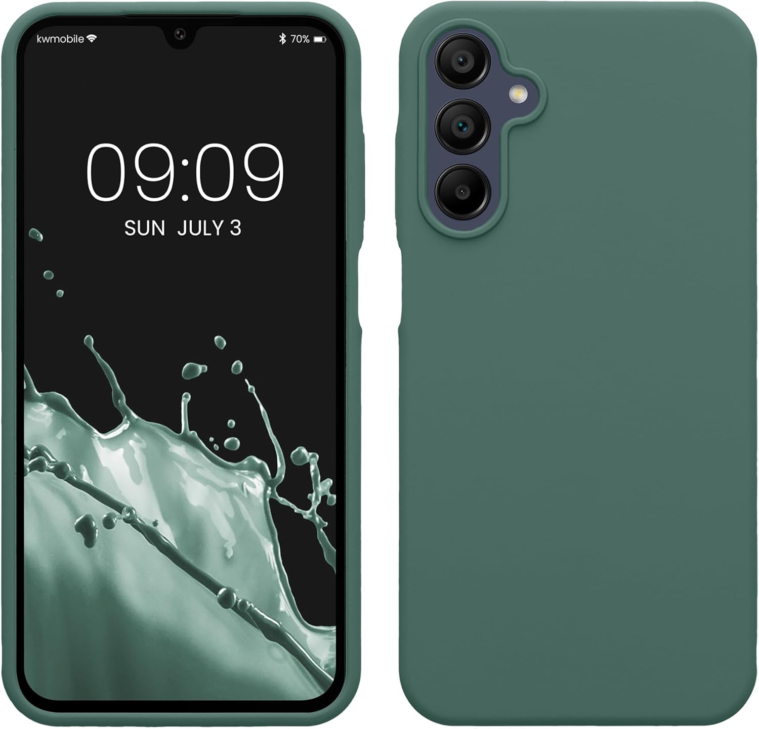 KW Samsung Galaxy A15 4G / A15 5G Θήκη Σιλικόνης Rubberized TPU - Forest Green