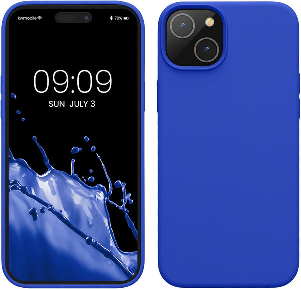 KW iPhone 15 Plus Θήκη Σιλικόνης Rubberized TPU - Baltic Blue