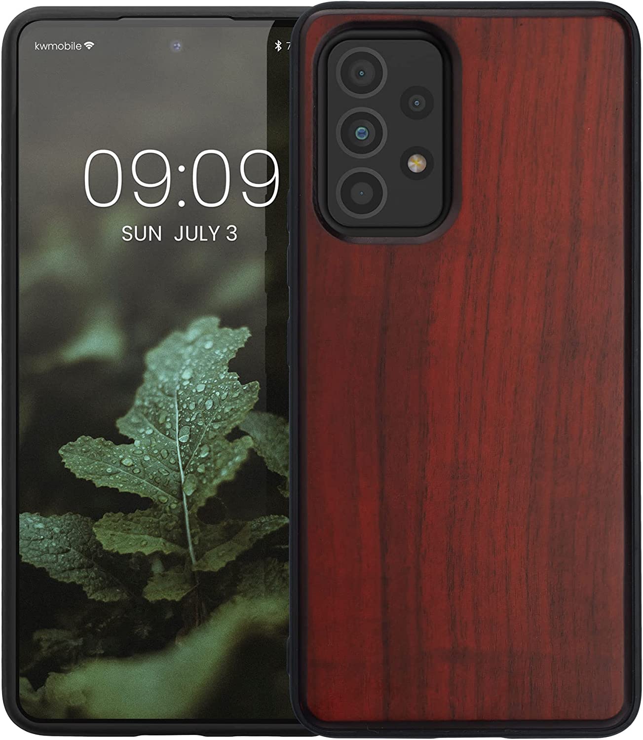 KW Samsung Galaxy A53 5G Θήκη από Φυσικό Ξύλο - Dark Red - 57997.20