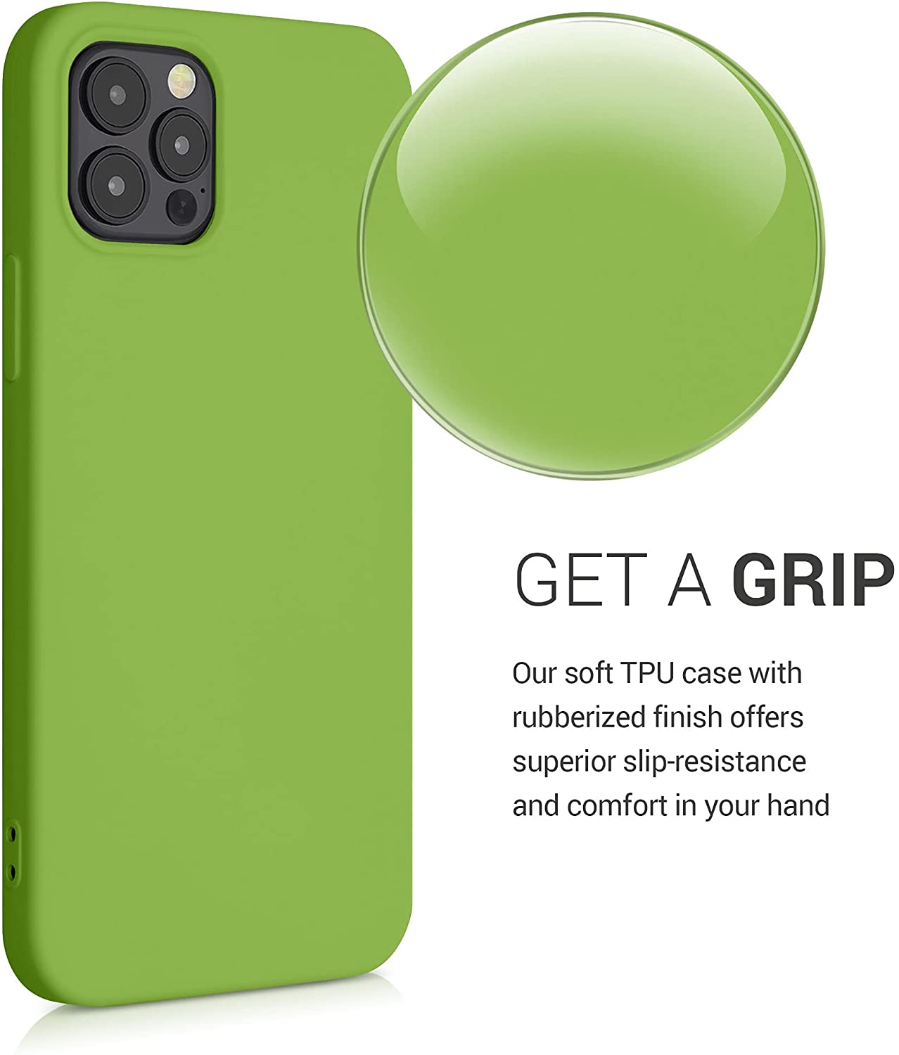 KW iPhone 12 / iPhone 12 Pro Θήκη Σιλικόνης Rubberized TPU - Green Pepper - 53844.220