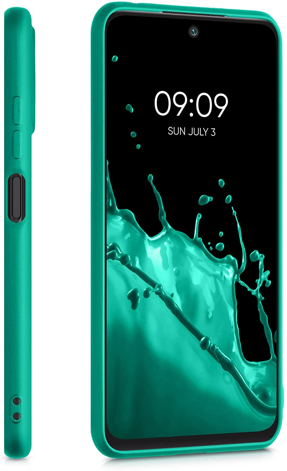 KW Xiaomi Redmi Note 10 5G / Poco M3 Pro 5G Θήκη Σιλικόνης TPU - Metallic Turquoise - 54949.128