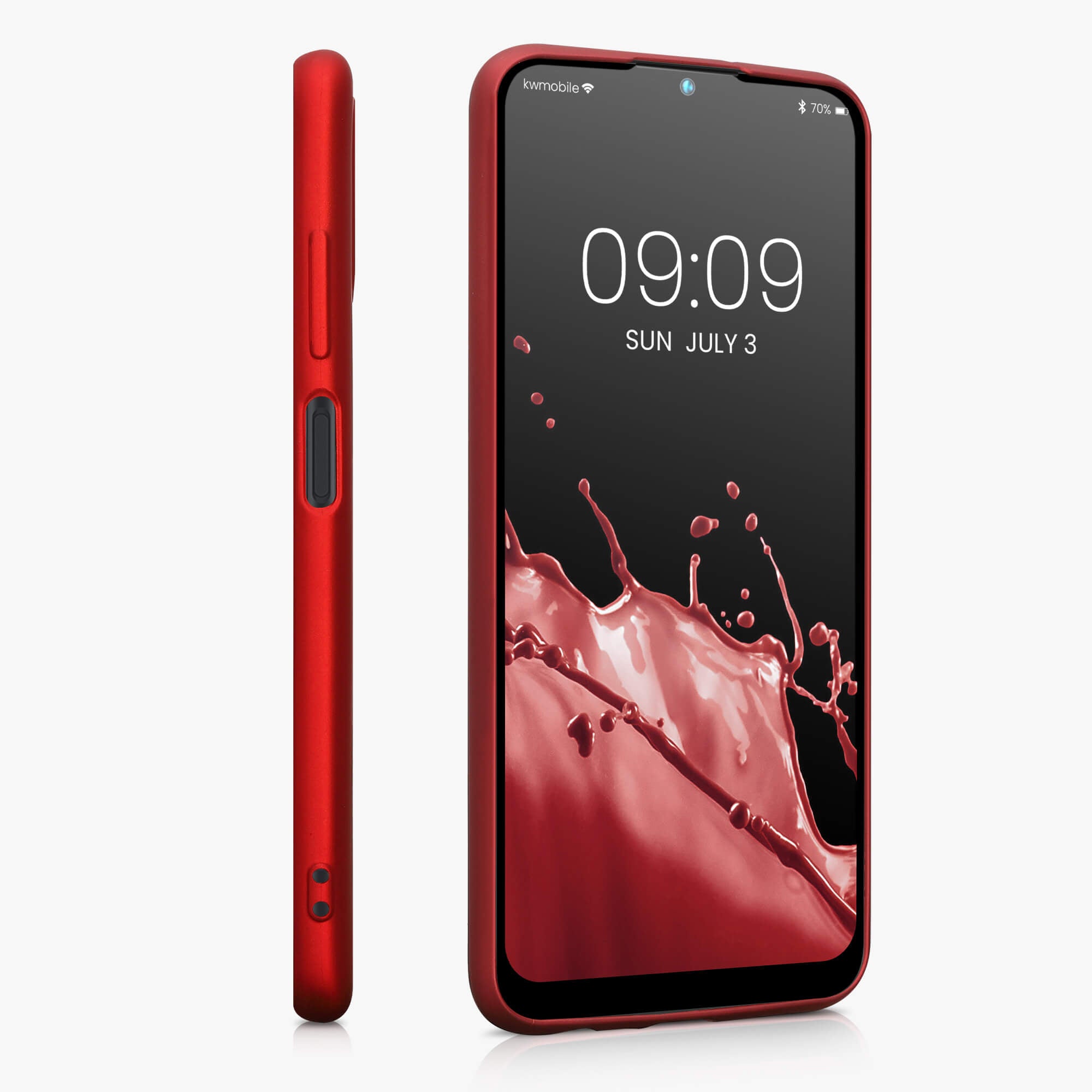 KW Samsung Galaxy A03s Θήκη Σιλικόνης TPU - Metallic Dark Red - 56518.36