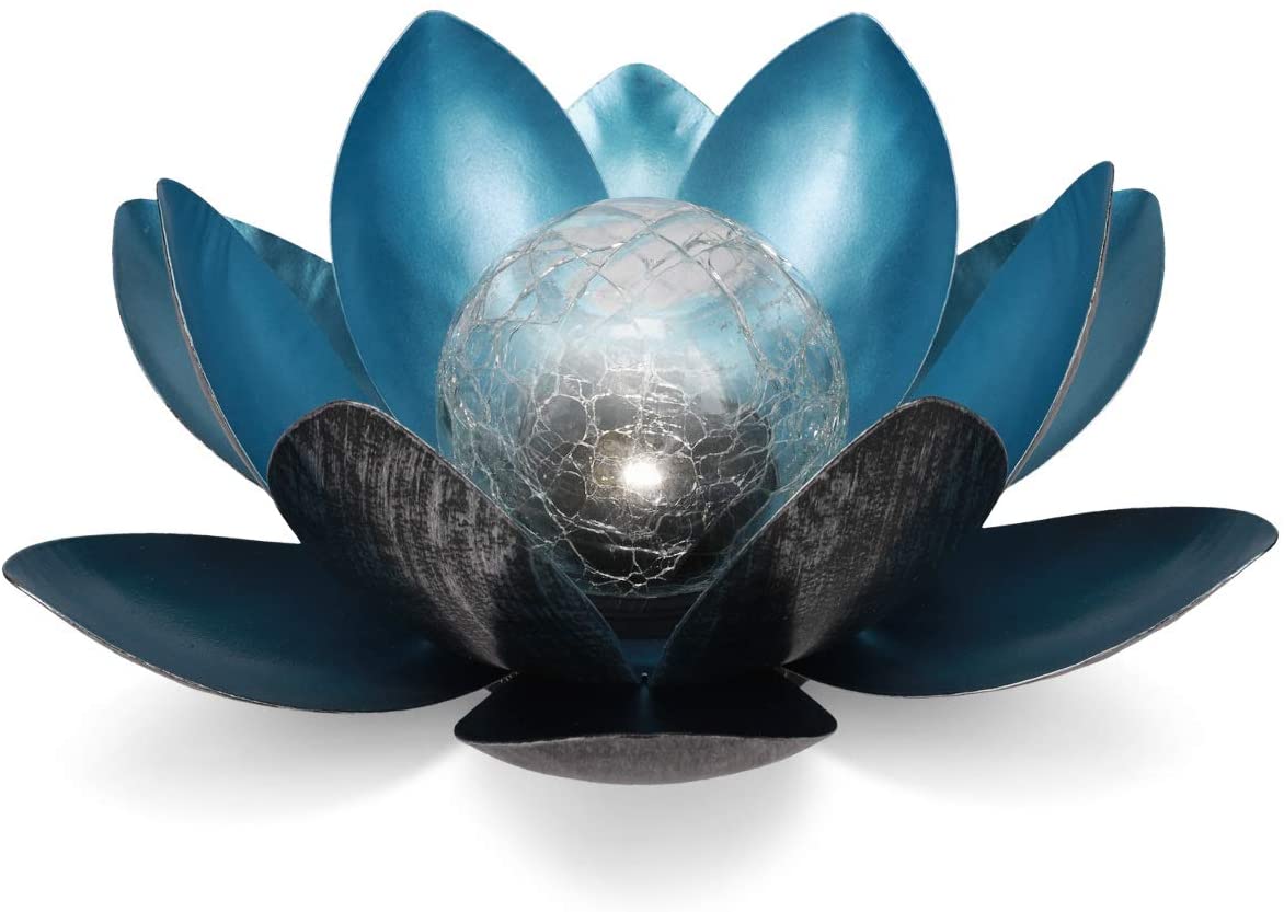 Navaris Solar Garden Light Ηλιακό LED Lotus Φωτιστικό Εξωτερικού Χώρου - Cool White - 51101.02.01