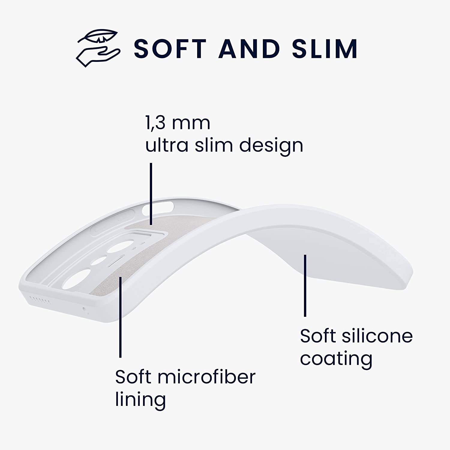 KW Xiaomi 11T / 11T Pro Θήκη Σιλικόνης Rubberized TPU - White - 56573.02