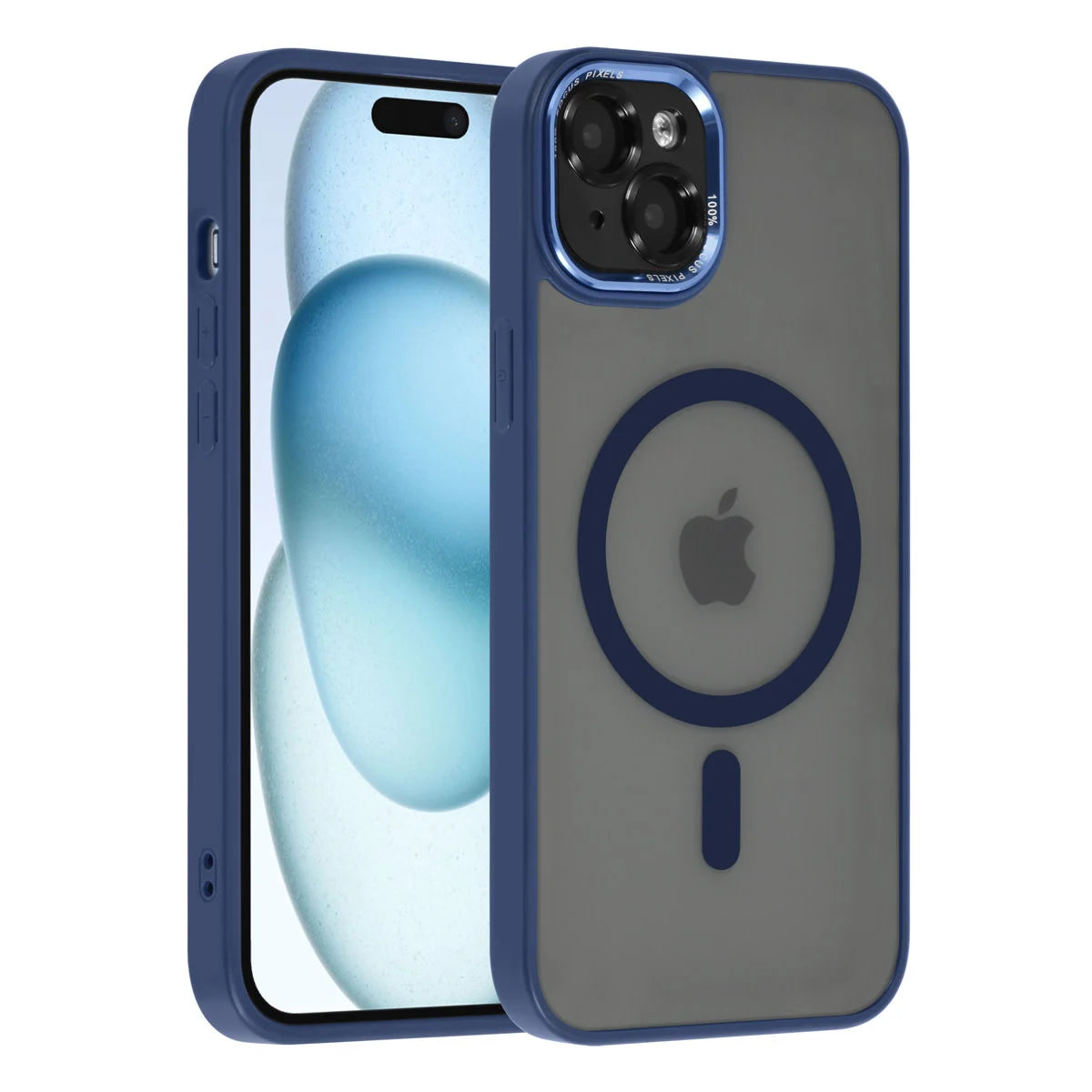 Tuniq iPhone 15 Plus / 14 Plus - MagSafe Σκληρή Θήκη με Πλαίσιο Σιλικόνης - Μπλε Ματ