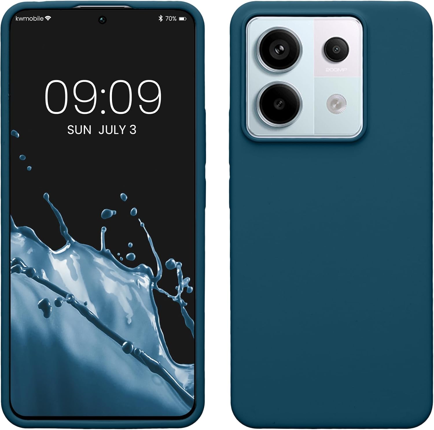 KW Xiaomi Redmi Note 13 Pro 5G / Poco X6 5G Θήκη Σιλικόνης Rubberized TPU - Petrol Matte