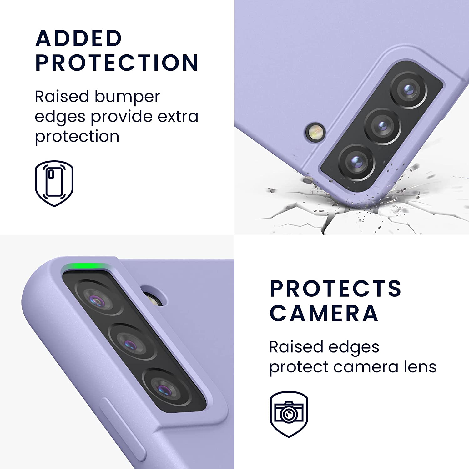 KW Samsung Galaxy S22 Plus Θήκη Σιλικόνης Rubberized TPU - Pastel Lavender - 56761.139