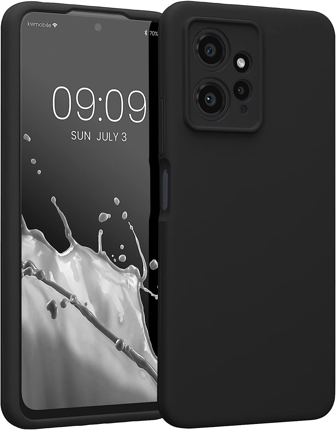 KW Xiaomi Redmi Note 12 4G Θήκη Σιλικόνης Rubberized TPU - Black - 61180.01