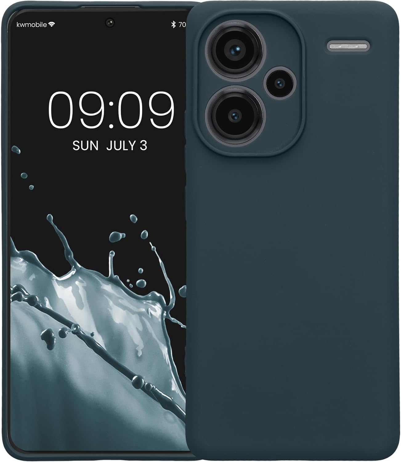 KW Xiaomi Redmi Note 13 Pro+ 5G Λεπτή Θήκη Σιλικόνης Rubberized TPU - Dark Slate