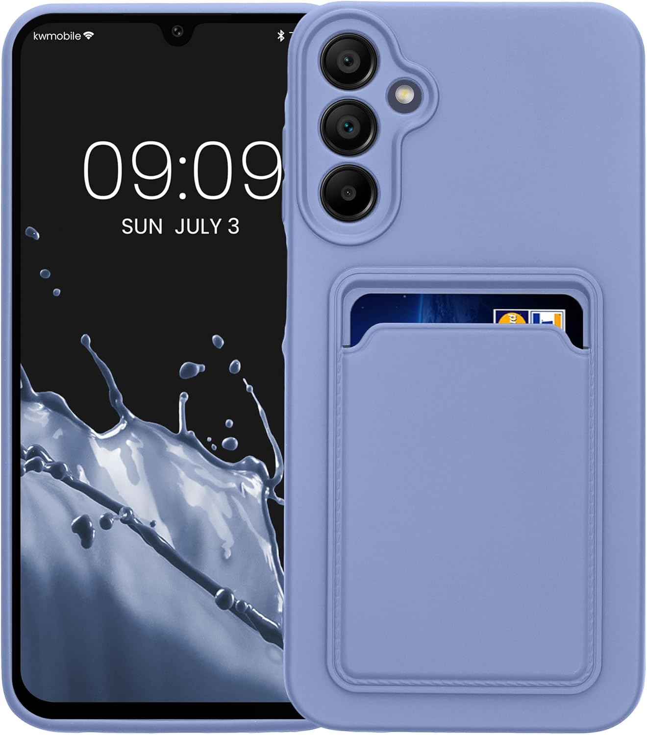 KW Samsung Galaxy A15 4G / A15 5G Θήκη Σιλικόνης TPU με Υποδοχή για Κάρτα - Lavender