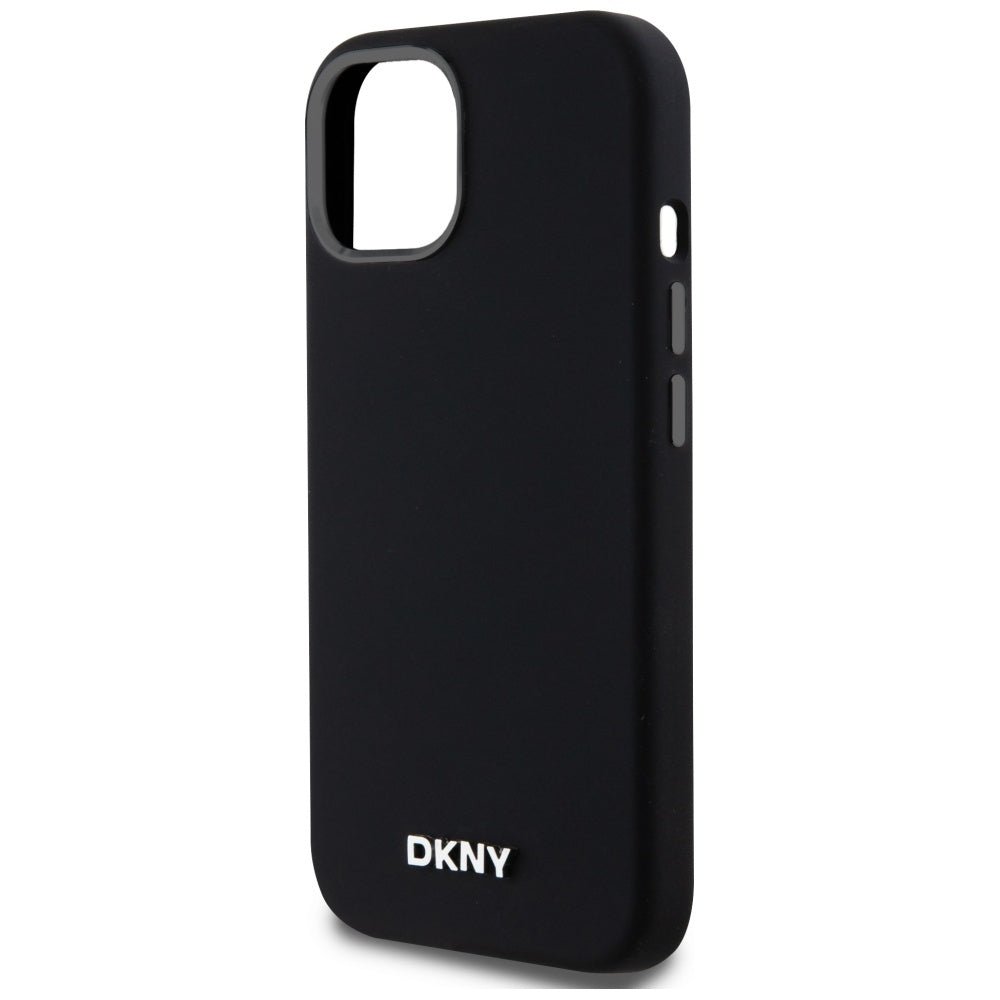 DKNY iPhone 15 / 14 / 13 - MagSafe Σκληρή Θήκη με Πλαίσιο Σιλικόνης - Liquid Silicone Small Metal Logo - Black