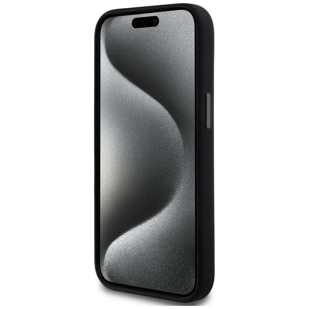 DKNY iPhone 15 / 14 / 13 - MagSafe Σκληρή Θήκη με Πλαίσιο Σιλικόνης - Liquid Silicone Small Metal Logo - Black