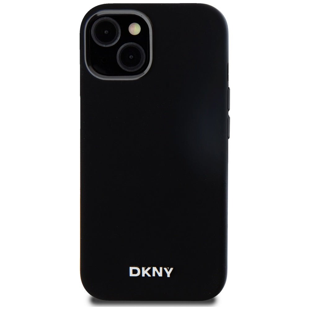 DKNY iPhone 15 / 14 / 13 - MagSafe Σκληρή Θήκη με Πλαίσιο Σιλικόνης - Liquid Silicone Small Metal Logo - Black
