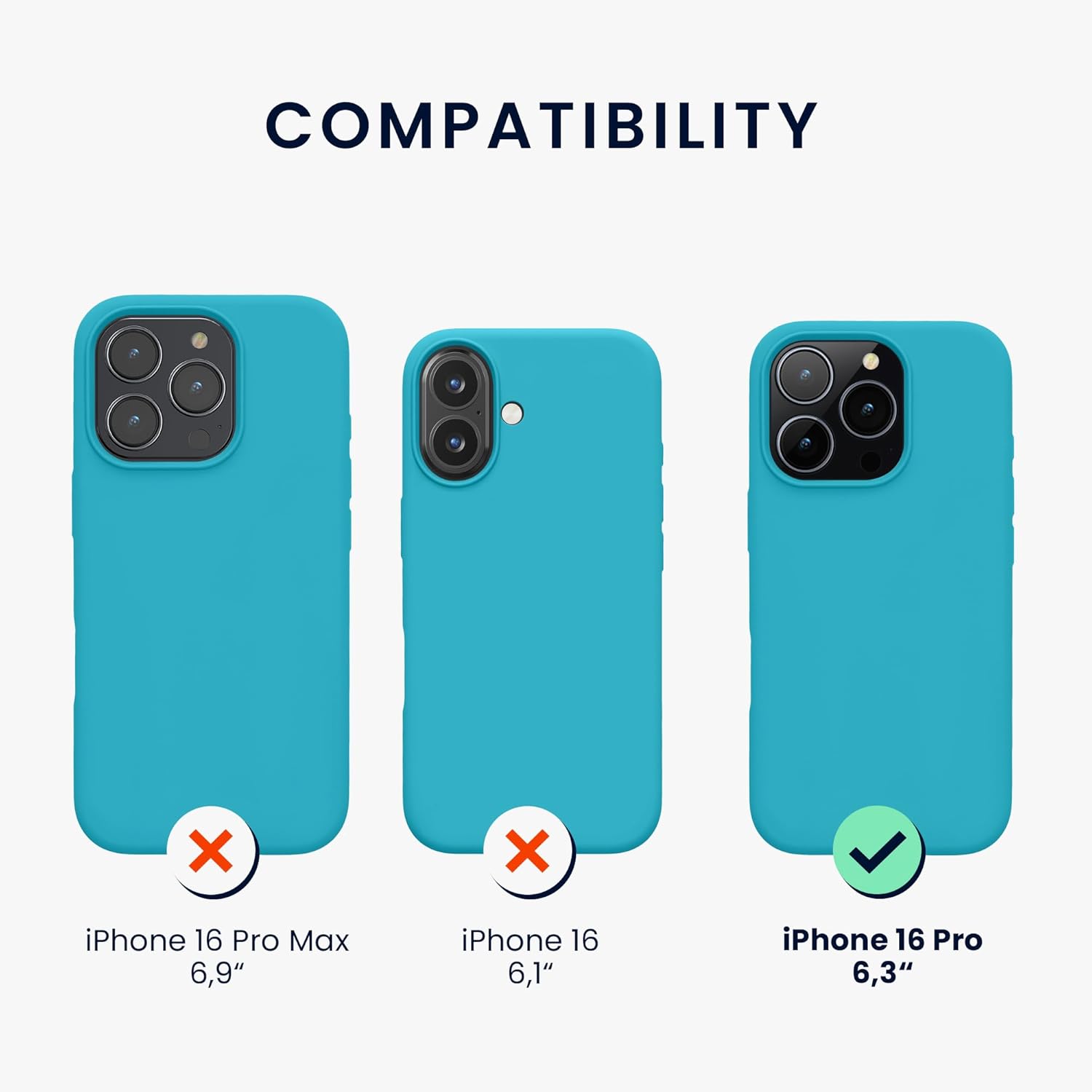 KW iPhone 16 Pro Θήκη Σιλικόνης Rubberized TPU - Cool Glacier