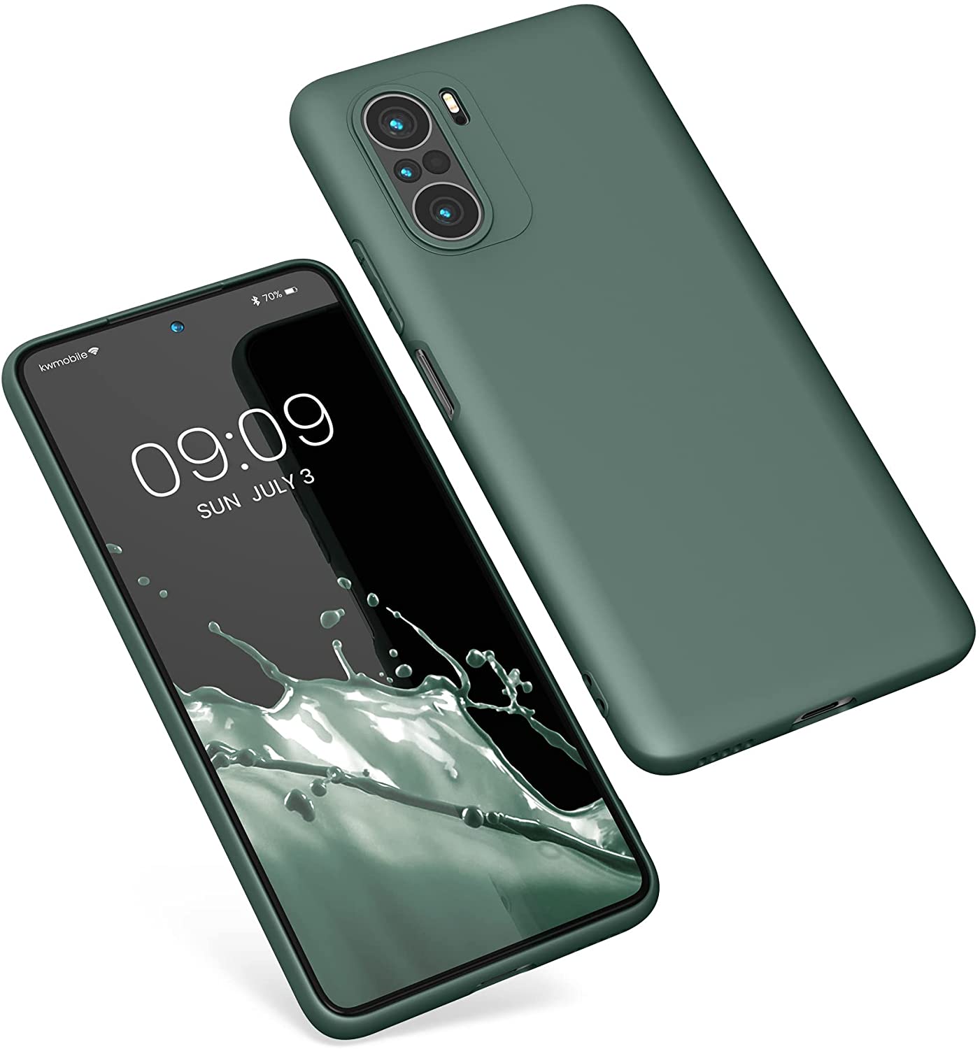 KW Xiaomi Poco F3 / Mi 11i Θήκη Σιλικόνης TPU - Blue Green - 57026.171