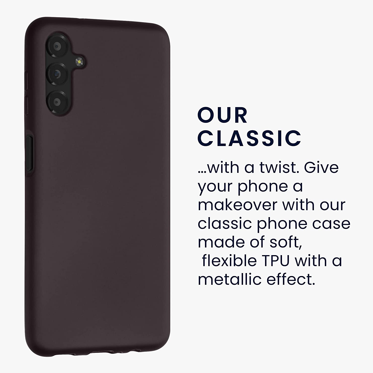 KW Samsung Galaxy A13 5G Θήκη Σιλικόνης TPU - Metallic Blackberry - 60134.115