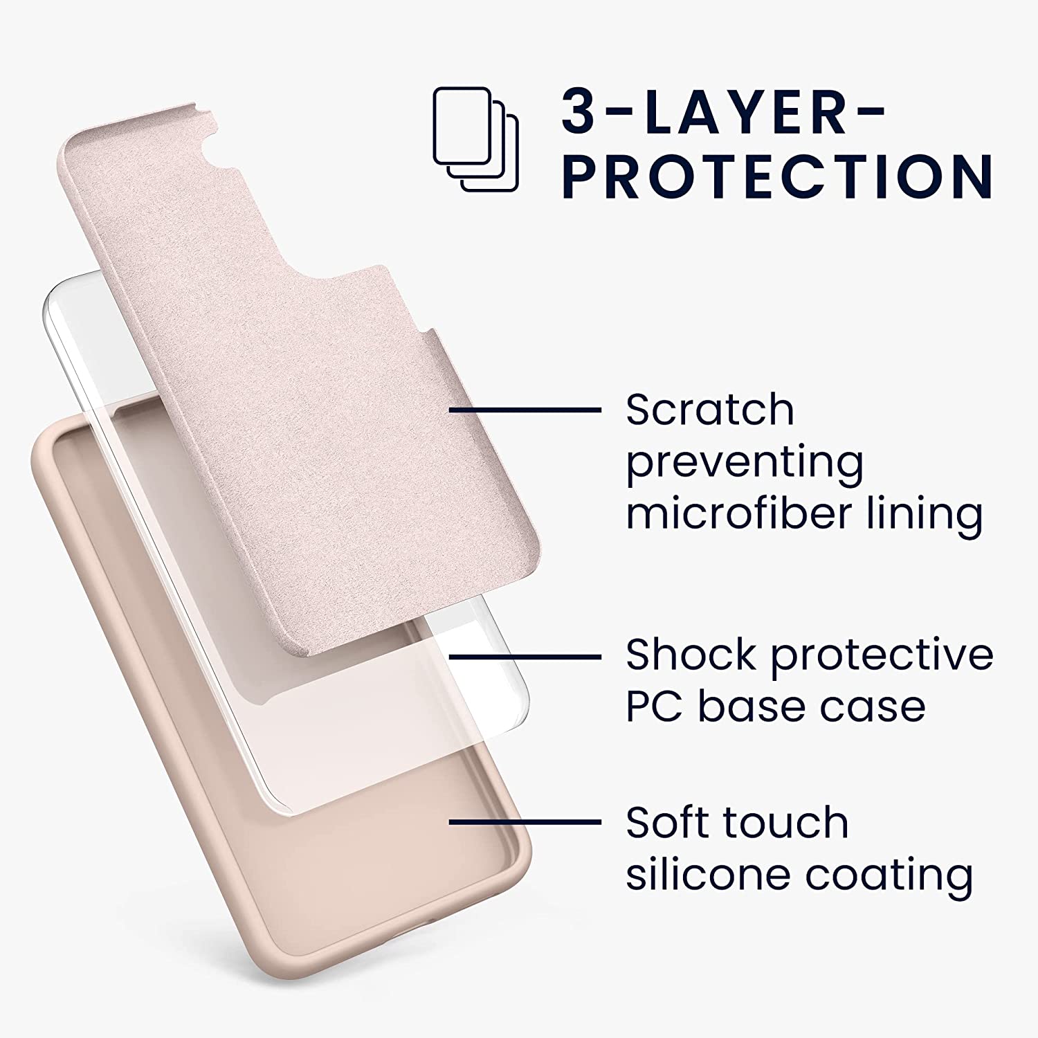 KW Samsung Galaxy S22 Θήκη Σιλικόνης Rubberized TPU - Coconut Swirl - 56756.225