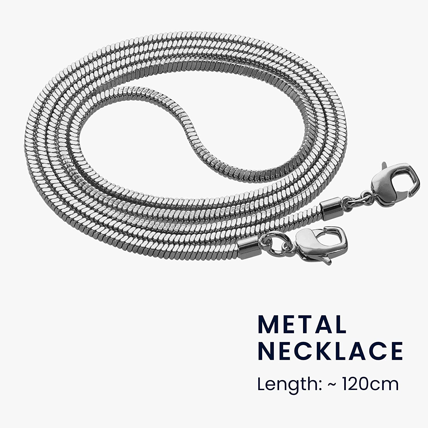 KW iPhone 14 Pro Θήκη Σιλικόνης TPU με Μεταλλικό Λουράκι - Διάφανη / Silver - 59104.35