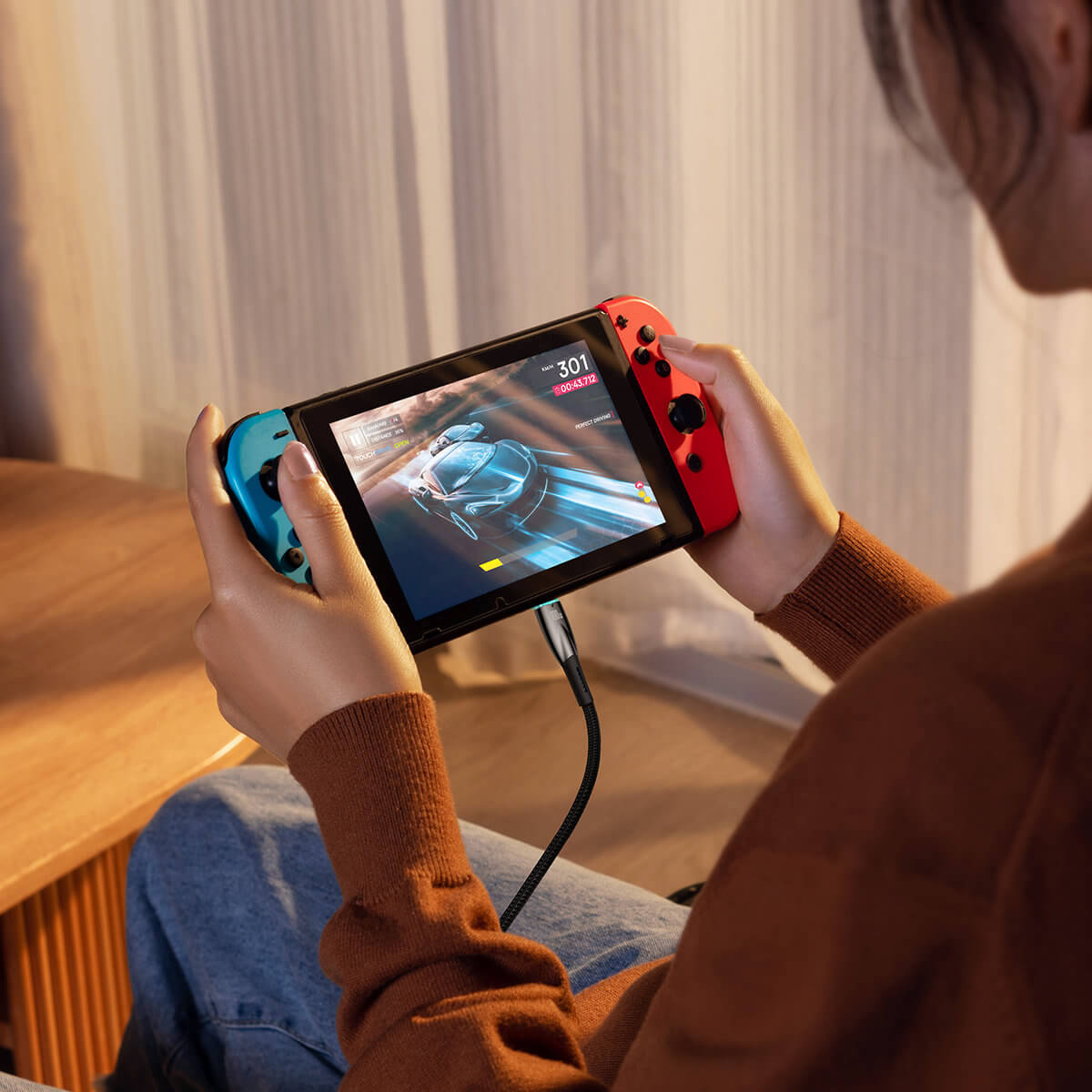 Baseus Glimmer Series PD 100W - Καλώδιο Δεδομένων και Φόρτισης Type-C to Type-C 1M - Black - CADH000701