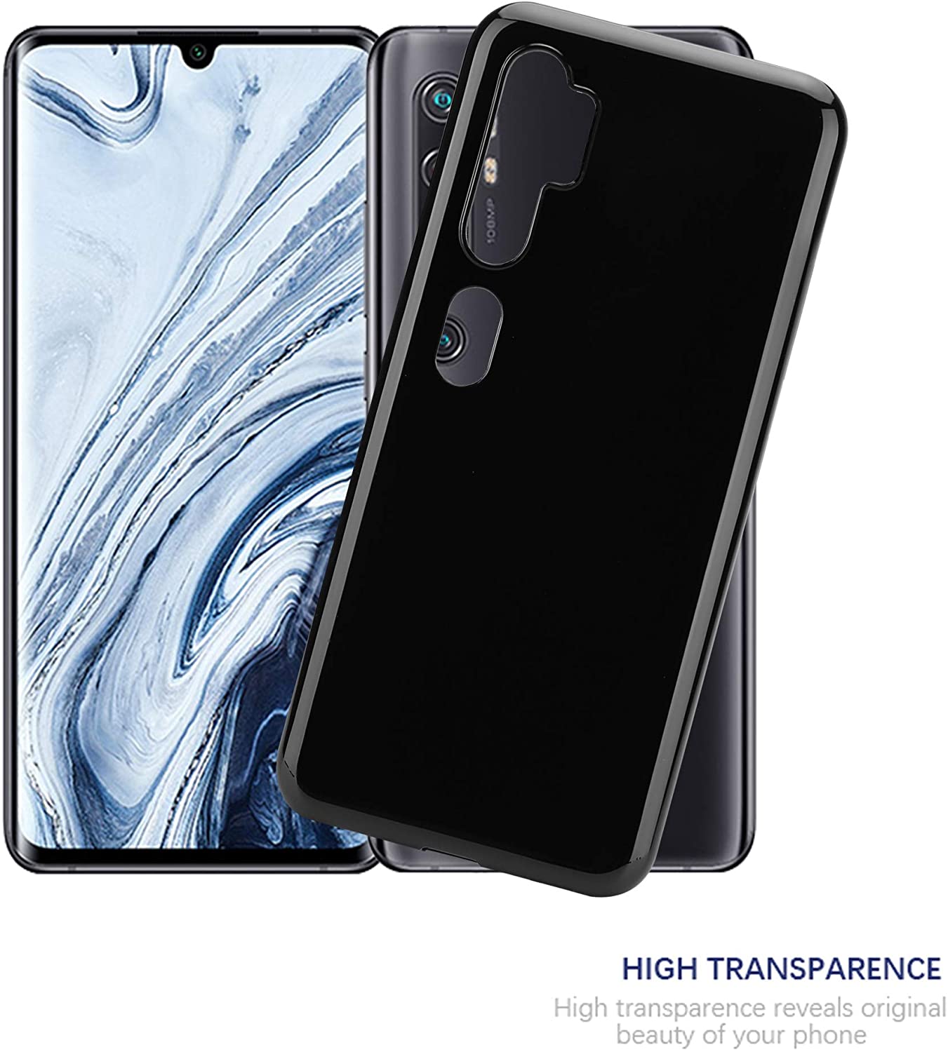 Cadorabo Xiaomi Redmi Note 10 / Note 10s / Poco M5s Λεπτή Θήκη Σιλικόνης - Black