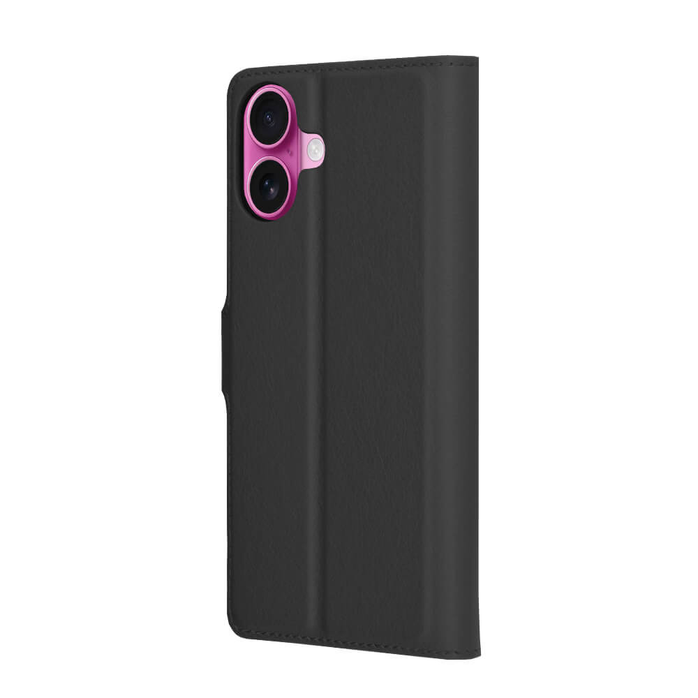 Techsuit iPhone 16 Plus - Leather Folio - Θήκη Πορτοφόλι από Δερματίνη με Stand - Black