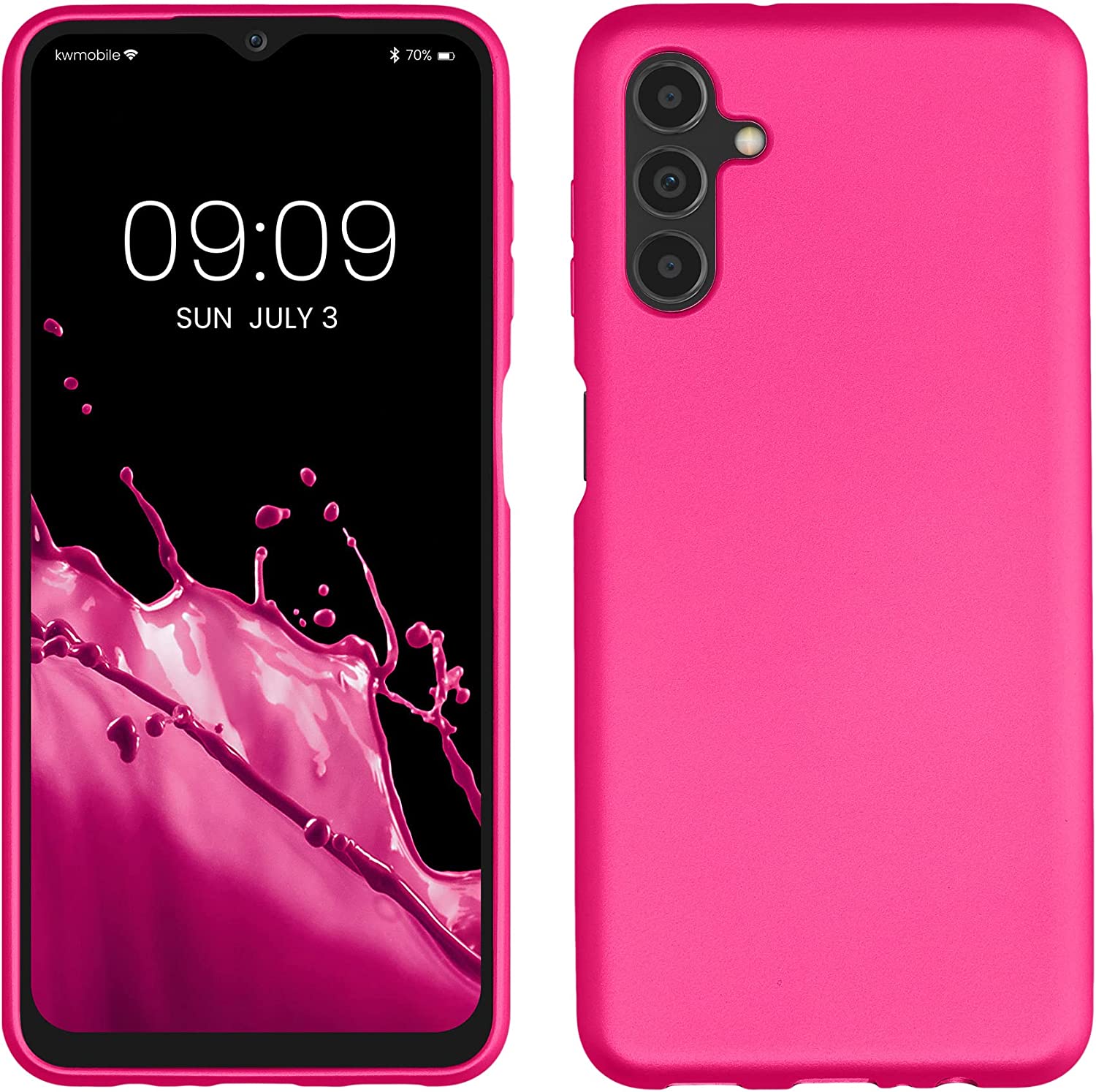 KW Samsung Galaxy A04s Θήκη Σιλικόνης TPU - Metallic Pink - 60135.65