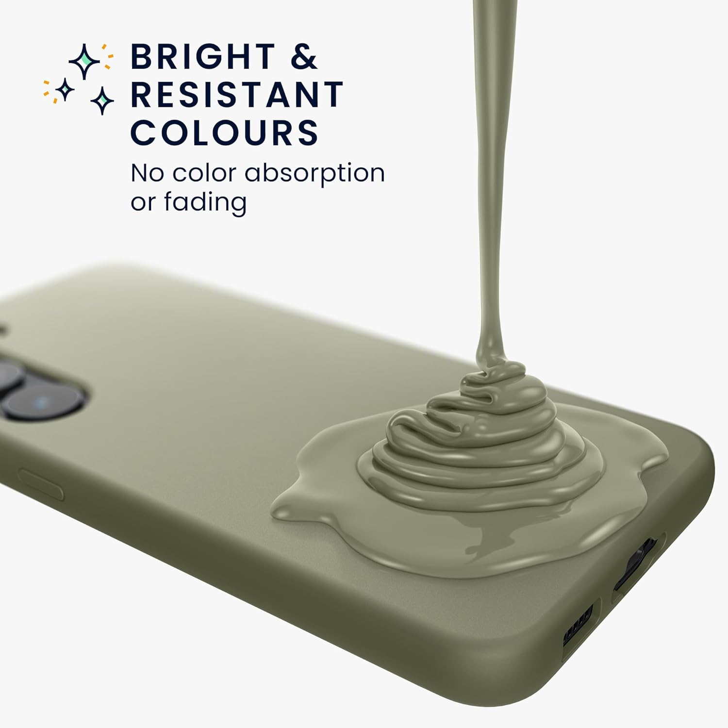 KW Samsung Galaxy S24 Θήκη Σιλικόνης Rubberized TPU - Grey Green