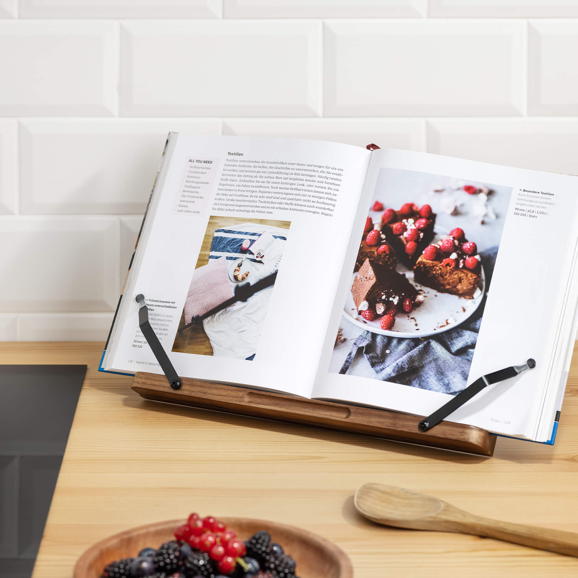 Navaris Βάση Στήριξης Βιβλίων και Τάμπλετ - Acacia - Dark Brown - 52801.2.18