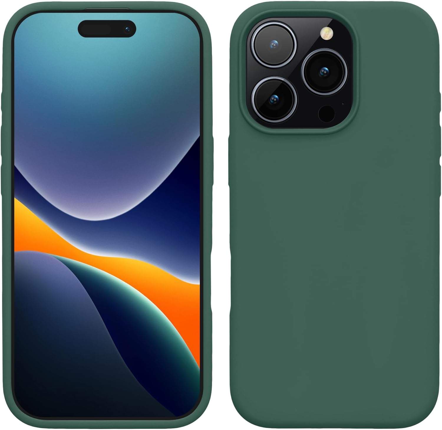 KW iPhone 16 Pro Θήκη Σιλικόνης Rubberized TPU - Forest Green