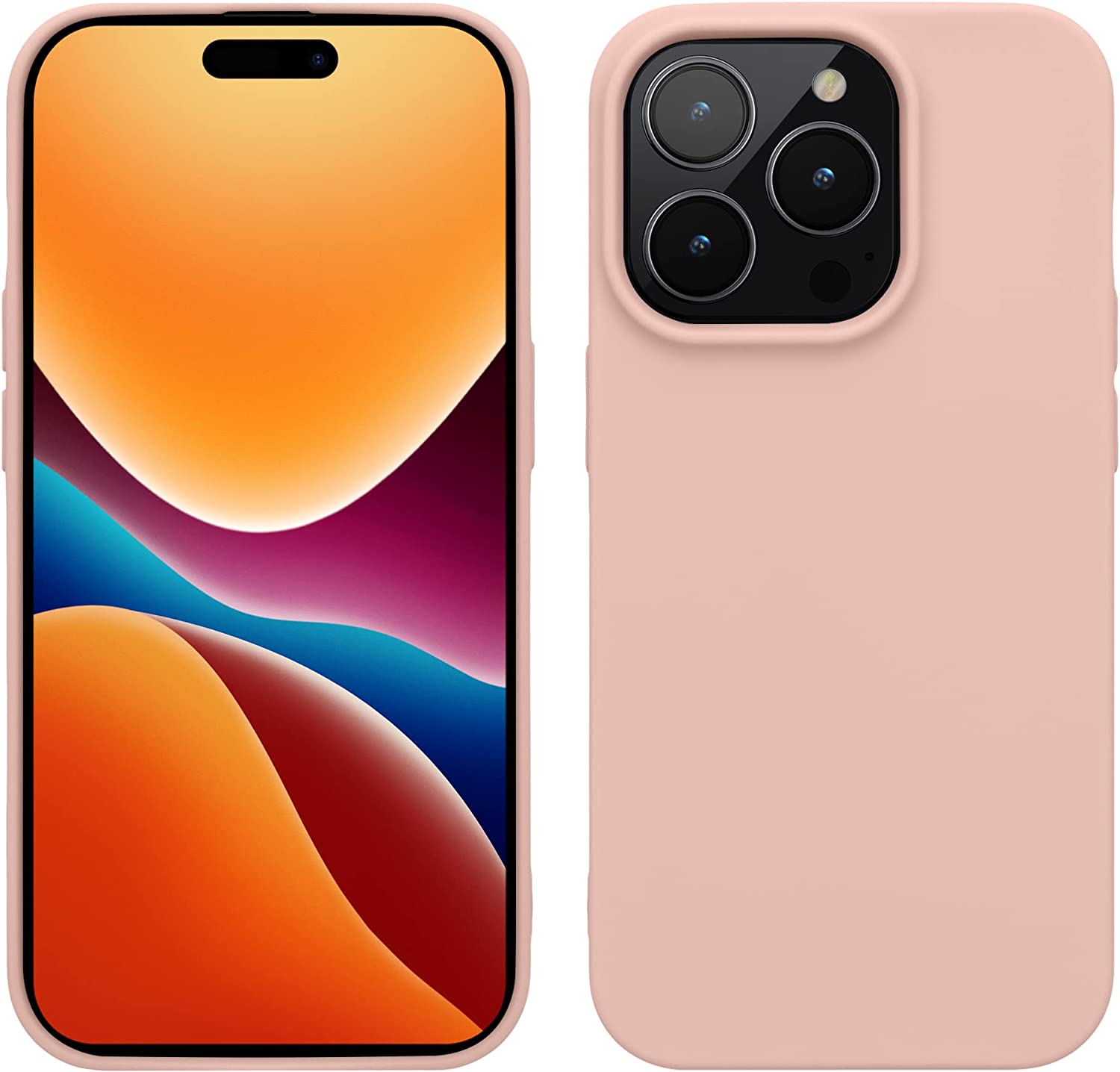 KW iPhone 14 Pro Λεπτή Θήκη Σιλικόνης TPU - Dusty Pink - 59077.10