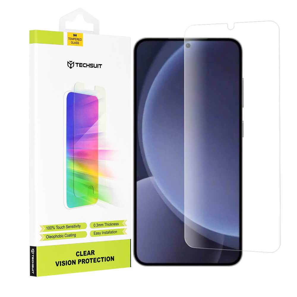 Techsuit Samsung Galaxy S25 Plus - Clear Vision - Προστασία Οθόνης με Αντιχαρακτικό Γυαλί - Case Friendly - Διάφανο